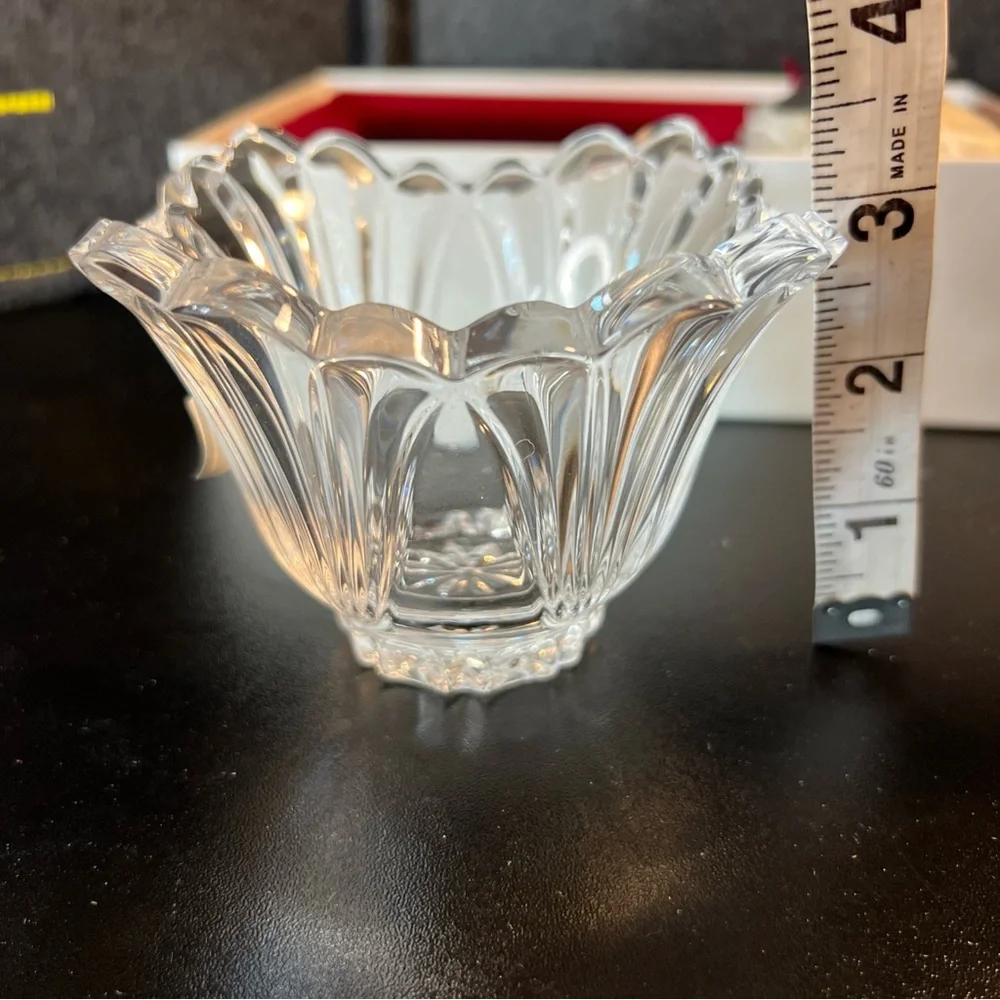 Oneida Crystal Juilliard Demi Bowl‎ & Guest Soap Seashells NEW USA Oneida NY